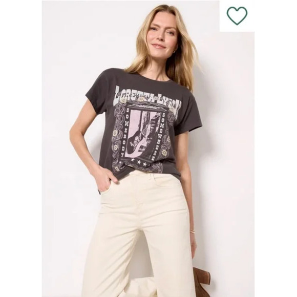 DAYDREAMER LA NWT Evereve Loretta Lynn Nashville Tenessee Graphic Tee // XS - Picture 10 of 10